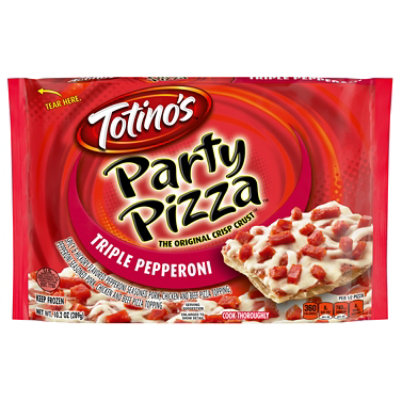 Totinos Party Pizza Pepperoni Triple Frozen - 10.2 Oz