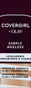 COVERGIRL  Olay Simply Ageless Liquid Foundation 3-in-1 Classic Ivory 210 - 1 Fl. Oz.