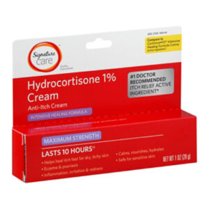 Signature Select/Care Cream Anti Itch Hydrocortisone 1% Healing Formula Maximum Strength - 1 Oz