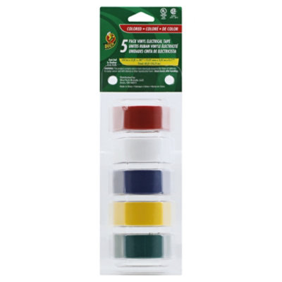 Duck Plastic Tape Colored Electronic - 5 Count