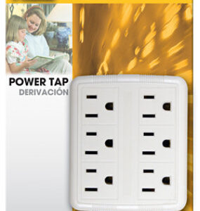 Prime Wall Tap White 6 Outlet - Each