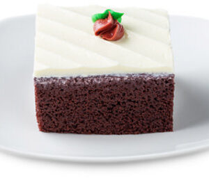 Bakery Cake Slice Red Velvet With Cream Cheese Icing - Each (460 Cal)