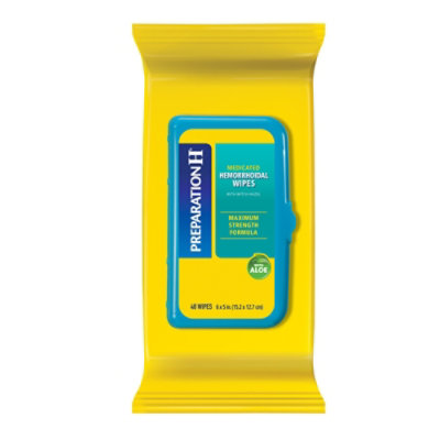 Preparation H Flushable Medicated Hemorrhoidal Wipes Pouch Maximum Strength Relief - 48 Count
