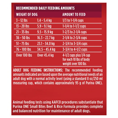 Purina ONE Smartblend Beef & Rice Dry Dog Food - 16.5 Lb