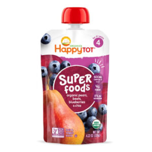 Happy Tot Organics Superfoods Stage Organic Pears Beets Blueberries  Super Chia - 4.22 Oz