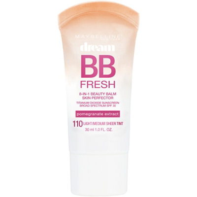 Maybelline Dream Fresh BB Cream 8 in 1 Skin Perfector SPF 30 Light/Medium - 1 Fl. Oz.