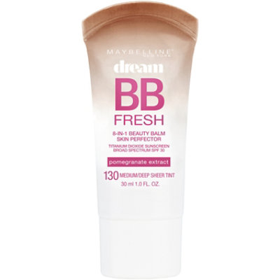 Maybelline Dream Fresh BB Cream 8 in 1 Skin Perfector SPF 30 Medium/Deep - 1 Fl. Oz.