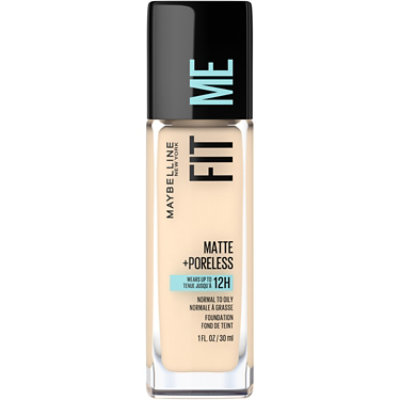 Maybelline Fit Me Matte Poreless Liquid Foundation Makeup Porcelain - 1 Fl. Oz.