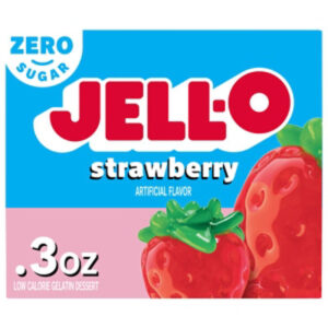 Jell-O Strawberry Artificially Flavored Zero Sugar Low Calorie Gelatin Dessert Mix - 0.3 Oz