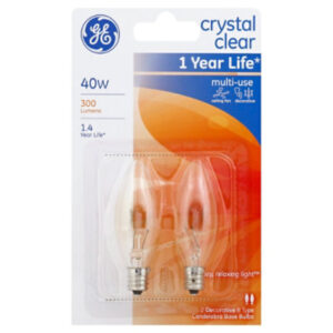 GE Blunt Small Base Mp 40 Watt - 2 Count