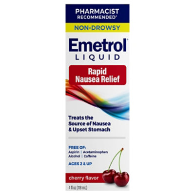 Emetrol For Nausea & Upset Stomach Cherry Flavor - 4 Fl. Oz.