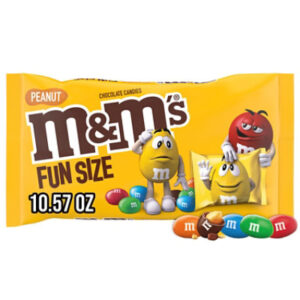 M&M'S Peanut Milk Chocolate Candy Fun Size Bag - 10.57 Oz
