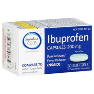 Signature Select/Care Ibuprofen Pain Reliever Fever Reducer 200mg NSAID Softgel - 20 Count