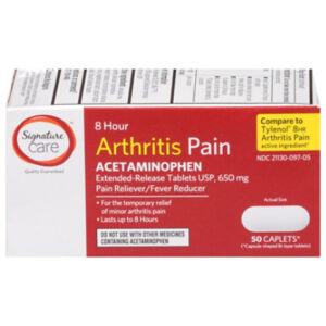 Signature Select/Care Pain Relief Arthritis Caplet Acetaminophen 650mg Pain Reliever - 50 Count
