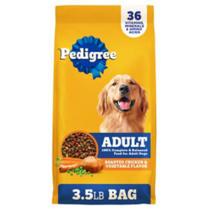 Pedigree Complete Nutrition Roasted Chicken Rice & Vegetable Adult Dry Dog Food Bag - 3.5 Lbs