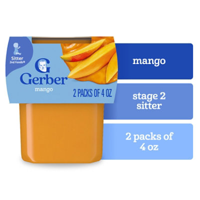 Gerber 2nd Foods Natural Mango Baby Food Tub - 2-4 Oz