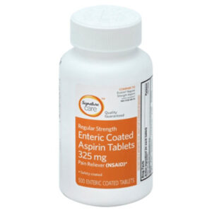 Signature Select/Care Aspirin Pain Reliever 325mg NSAID Enteric Coated Tablet - 500 Count