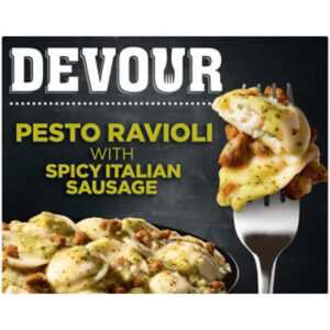 DEVOUR Pesto Ravioli with Spicy Italian Sausage & Classic Basil Frozen Meal - 12 Oz