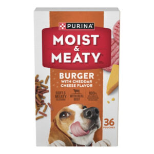 Moist & Meaty Dog Food Dry Burger With Cheddar Cheese 36 Count - 216 Oz