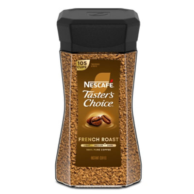 NESCAFE Tasters Choice Coffee Instant French Roast Jar - 7 Oz
