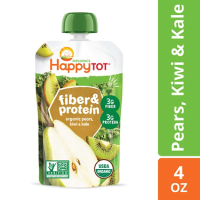 Happy Tot Organics Stage 4 Organic Pears Kiwi & Kale Pouch - 4 Oz