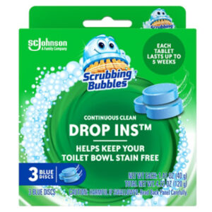 Scrubbing Bubbles Drop Ins Continuous Toilet Cleaning Blue Discs - 3 Count