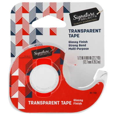 Signature SELECT 0.5 Inch By 800 Inch Transparent Glossy Finish Tape - Each