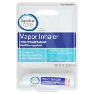 Signature Select/Care Vapor Inhaler Nasal Decongestant Levmetamfetamine - 0.007 Oz
