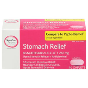 Signature Select/Care Upset Stomach Relief Bismuth Subsalicylate 262mg Caplet - 40 Count