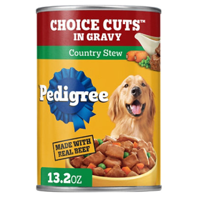 Pedigree Choice Cuts In Gravy Country Stew Flavor Adult Canned Soft Wet Dog Food - 13.2 Oz