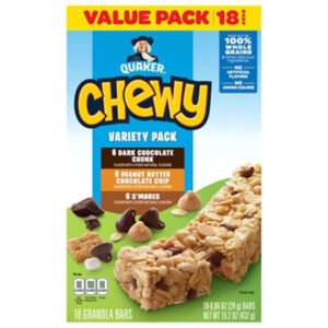 Quaker Chewy Granola Bars Variety Pack Value Pack - 18-0.84 Oz