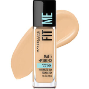 Maybelline Fit Me Matte  Poreless Liquid Foundation Makeup Warm Nude - 1 Fl. Oz.