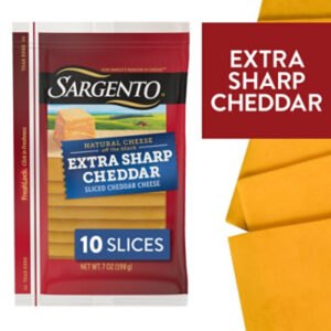 Sargento Sliced Extra Sharp Natural Cheddar Cheese - 10 Count