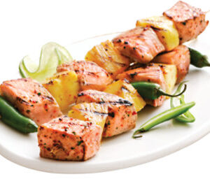 Fish Salmon Atlantic Kabob Color Added Service Case - 1.5 Lb