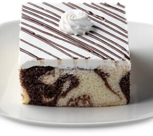 Bakery Cake Square Slice Marble Single Serve - Each (590 Cal)