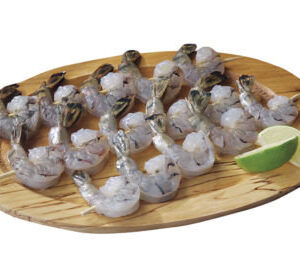 Seafood Service Counter Shrimp Raw Skewer 31 To 40 Ct