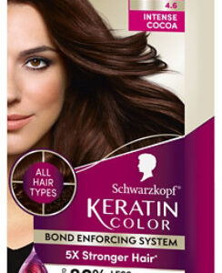 Schwarzkopf Keratin Color 4.6 Intense Cocoa Permanent Hair Color Cream - Each