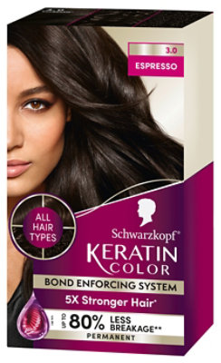 Schwarzkopf Keratin Color 3.0 Espresso Permanent Hair Color Cream - Each