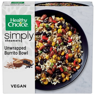 Healthy Choice Simply Steamers Meals Unwrapped Burrito Bowl Frozen Meal - 9 Oz