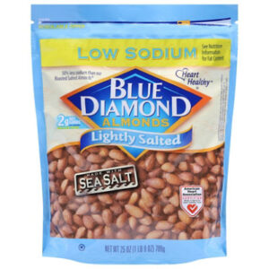 Blue Diamond Almonds Lightly Salted Low Sodium - 25 Oz