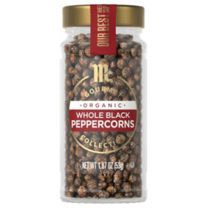 McCormick Gourmet Organic Whole Black Peppercorns - 1.87 Oz