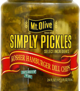 Mt. Olive Pickles Simply Pickles Chips Hamburger Dill - 24 Fl. Oz.