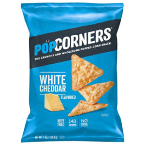 PopCorners Popped Corn Chips Crispy & Crunchy White Cheddar Bag - 7 Oz