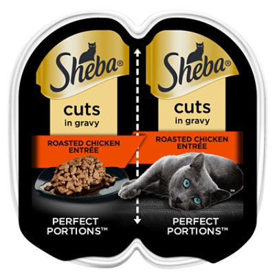 Sheba Perfect Portions Roasted Chicken Entree Adult Wet Cat Food Cuts In Gravy - 2.6 Oz