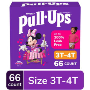 Pull-Ups Potty Training Underwear for Girls Size 3T to 4T - 66 Count