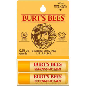 Burts Bees Original Beeswax 100% Natural Origin Moisturizing Lip Balm Tube - 2 Count