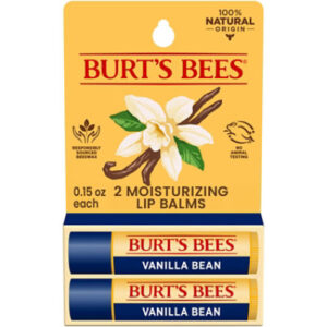 Burts Bees Vanilla Bean 100% Natural Origin Moisturizing Lip Balm Tube - 2 Count