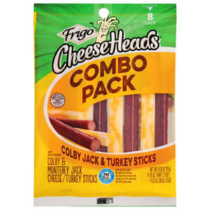 Frigo Cheese Heads Colby Jack & Turkey Sticks - 8 Count