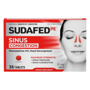 Sudafed Pe Congestion Tablet - 36 Count