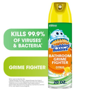 Scrubbing Bubbles Bathroom Grime Fighter Citrus Bathroom Disinfectant Aerosol - 20 Oz
